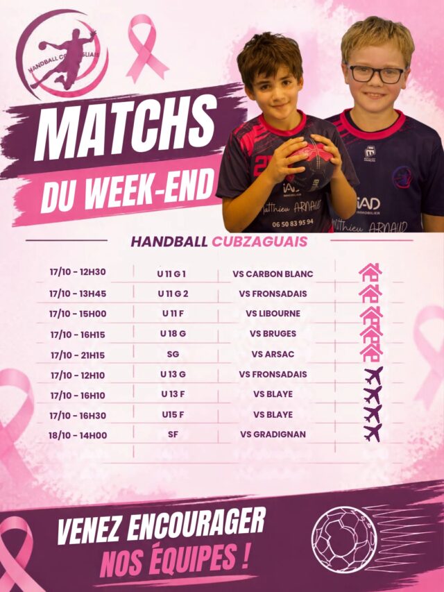 La suite du championnat pour nos équipes ! Sans oublier l'entrée de nos deux équipes séniors en coupe de France💙🩷